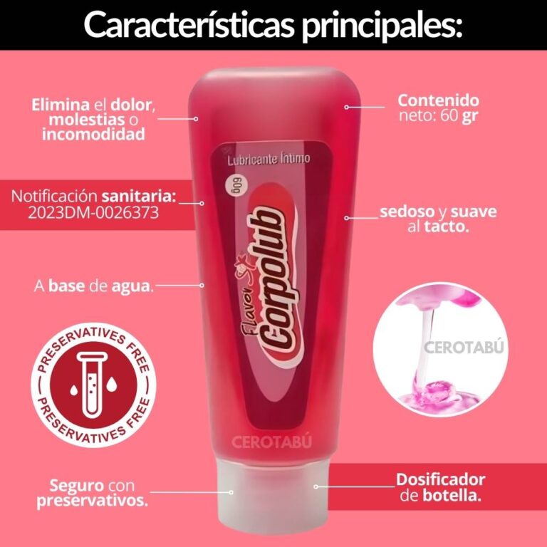 Lubricante Dilatador Anal Corpolub Flavor Sex x60 mL Cero tabú