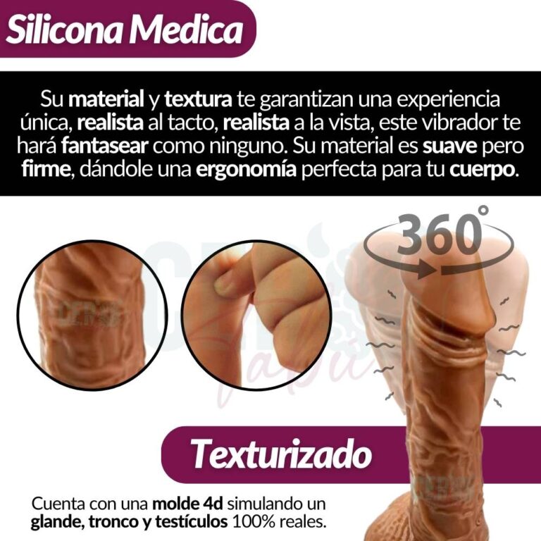 Dildo Vibrador Giratorio Realista Con Temperatura Cm Cero Tab