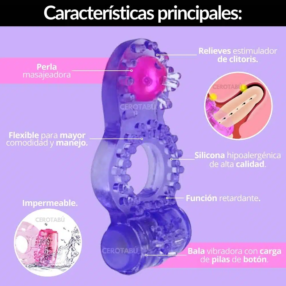 Anillo Vibrador Doble Steff - Imagen 2