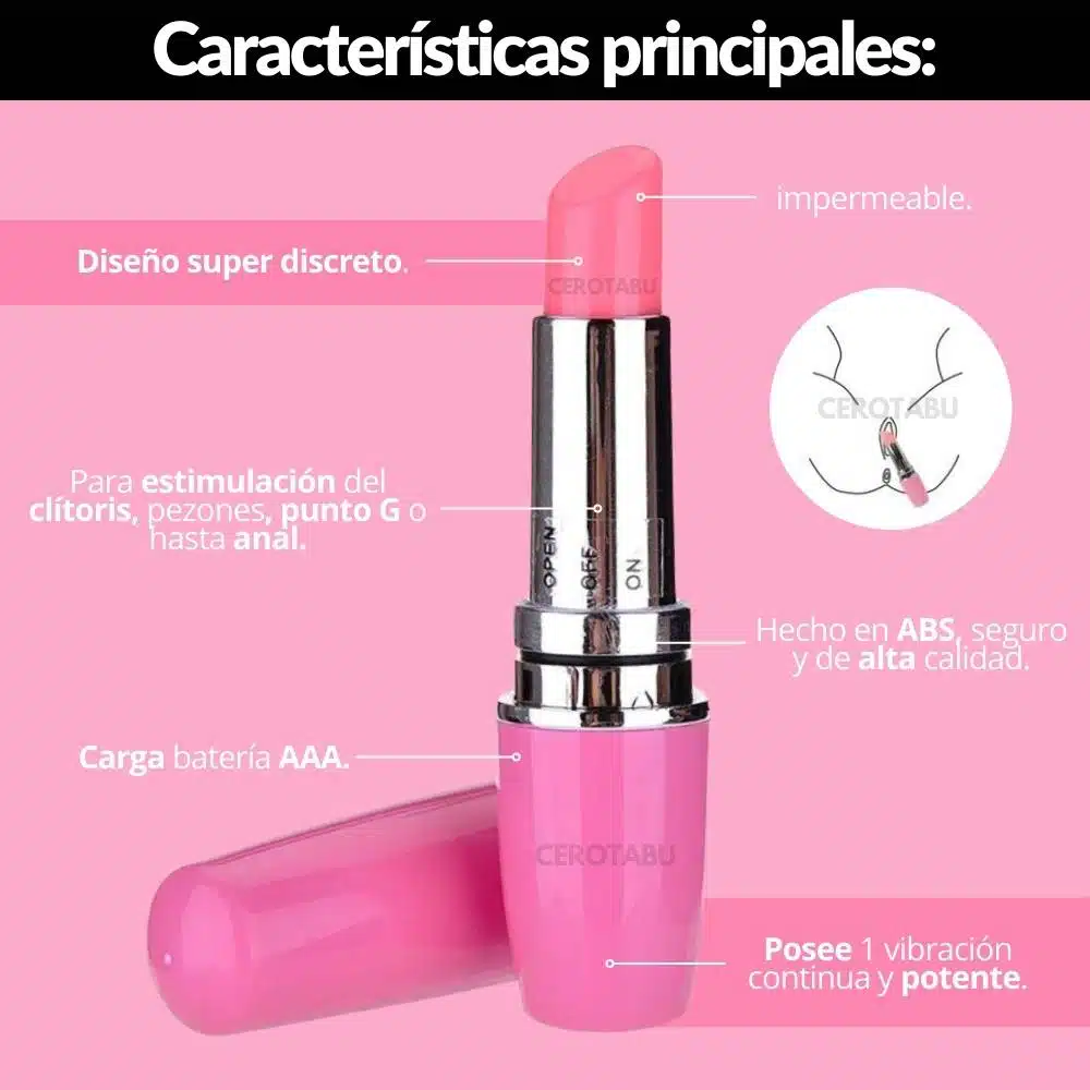 Bala Vibradora Brillo Labial Lipstick - Imagen 2