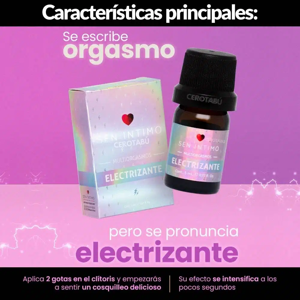 Multiorgasmos Electrizante Sen Íntimo x5 mL - Imagen 3