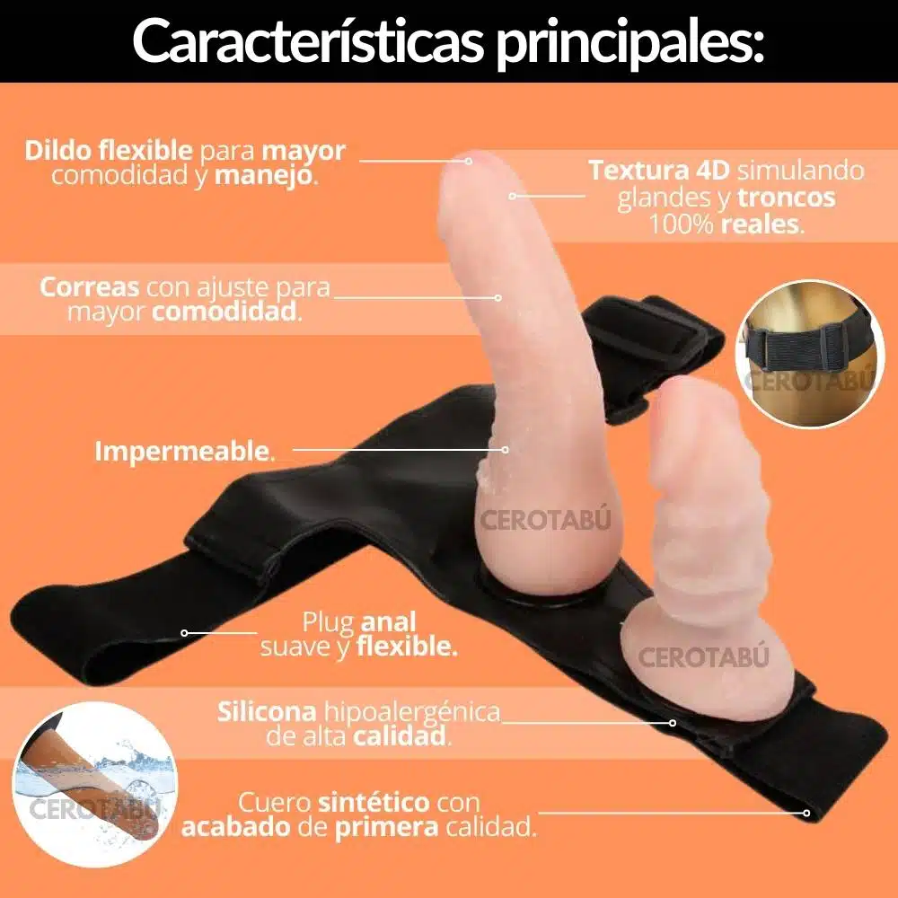 Arnés Doble Dildo Ultrafem - Imagen 2