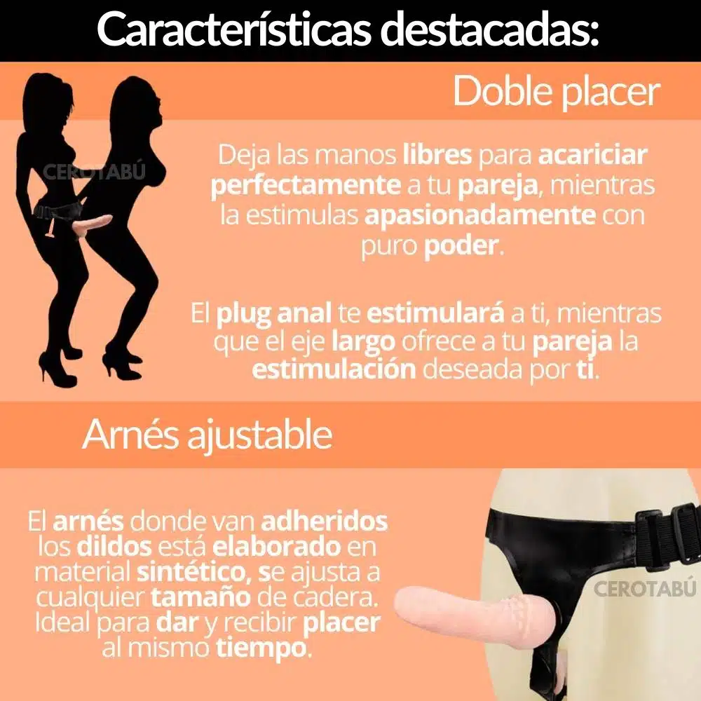 Arnés Doble Dildo Ultrafem - Imagen 3