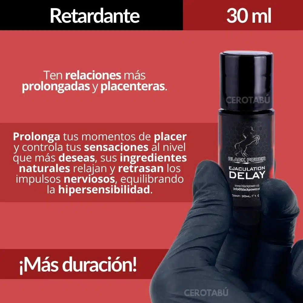 Retardante Masculino Delay Black x30 mL - Imagen 4