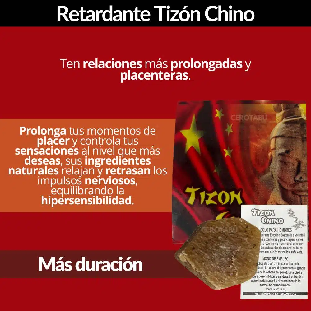 Retardante Masculino En Piedra Tizon Chino - Imagen 3
