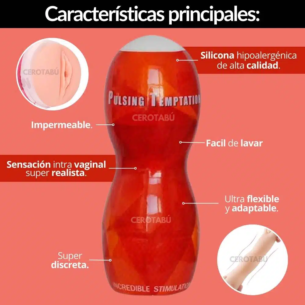 Masturbador Masculino Realista Pulsing - Imagen 2