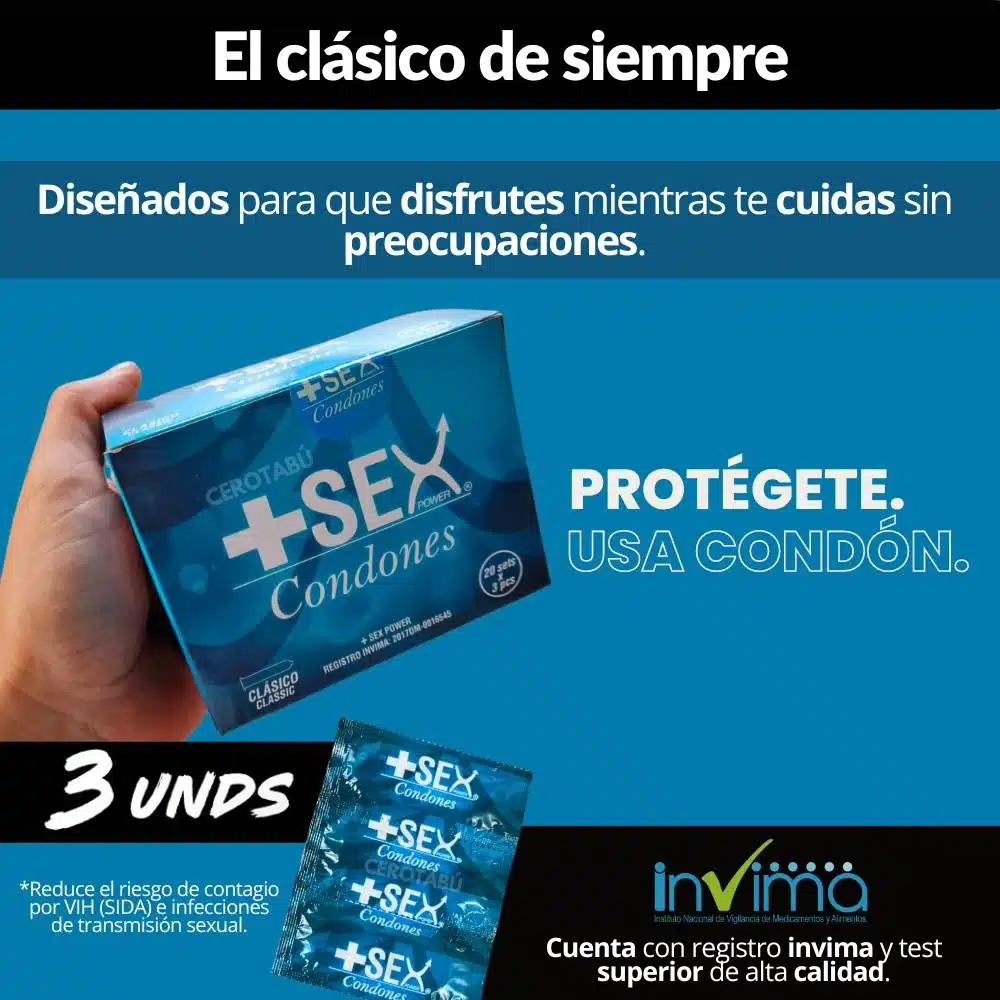 Condón Preservativo Clásico +Sex - Imagen 2