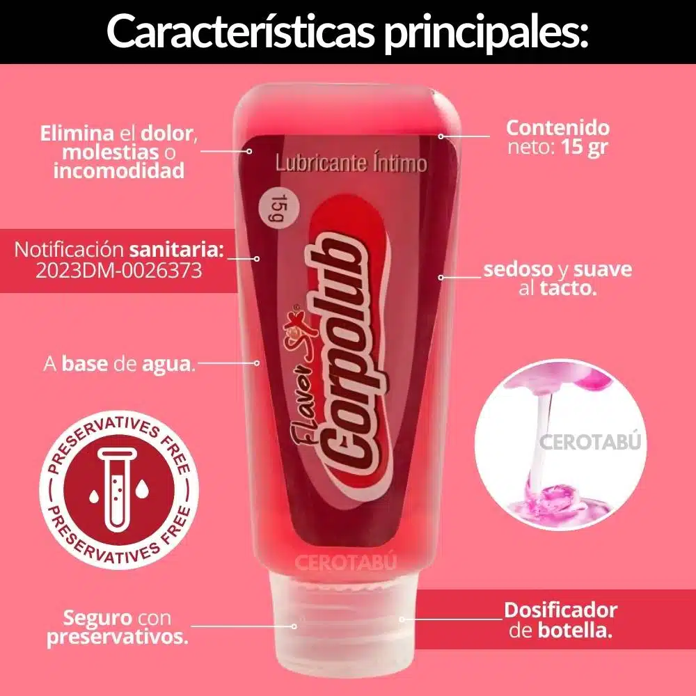 Lubricante Dilatador Anal Corpolub Flavor Sex 15ml - Imagen 3