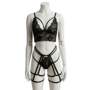 Conjunto Lencería Con Ligueros