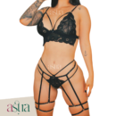 Conjunto Lencería Con Ligueros