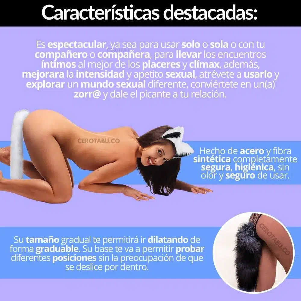 Kit Orejas - Plug Estimulador Anal Zorro Kit Fox - Imagen 5