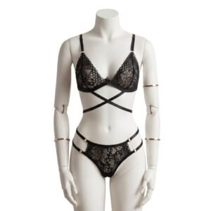 Conjunto Bralette Tanga En Encaje