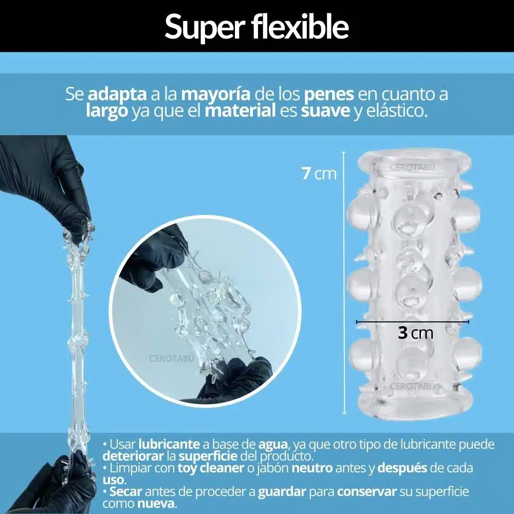 Funda Para Pene Con Texturas Tube Pearling - Imagen 5