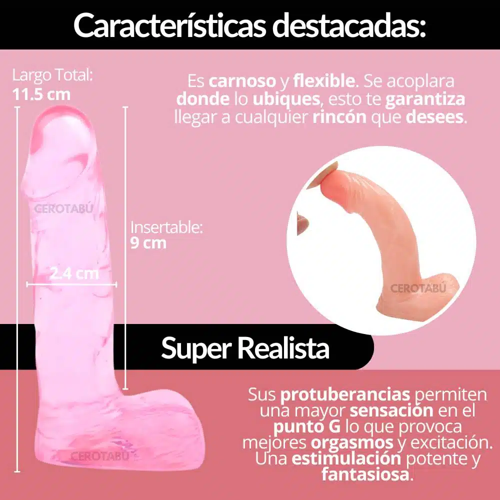 Mini Dildo Realista Marco 11 CM - Imagen 3