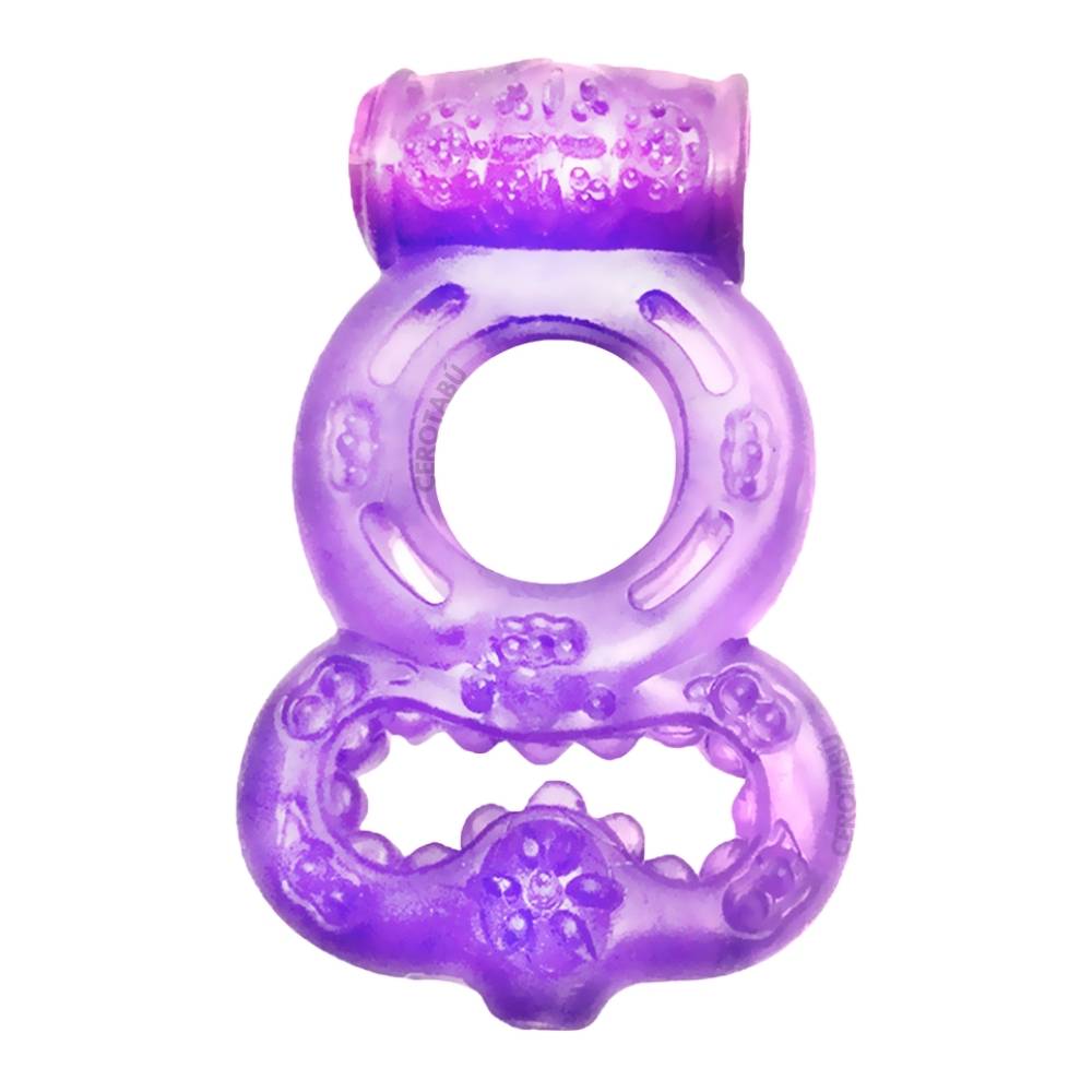Anillo Vibrador Retardante Texturizado Doblequeen