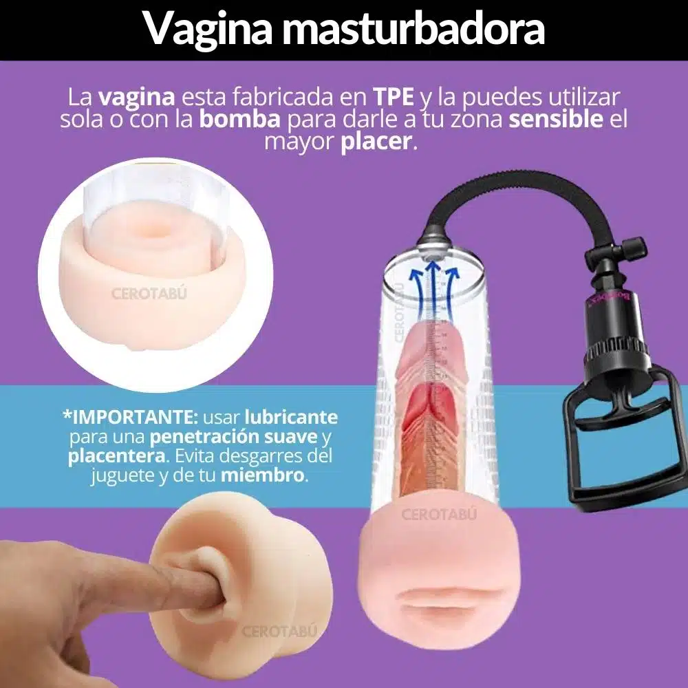 Bomba Peniana + Vagina Masturbadora Hefesto - Imagen 3