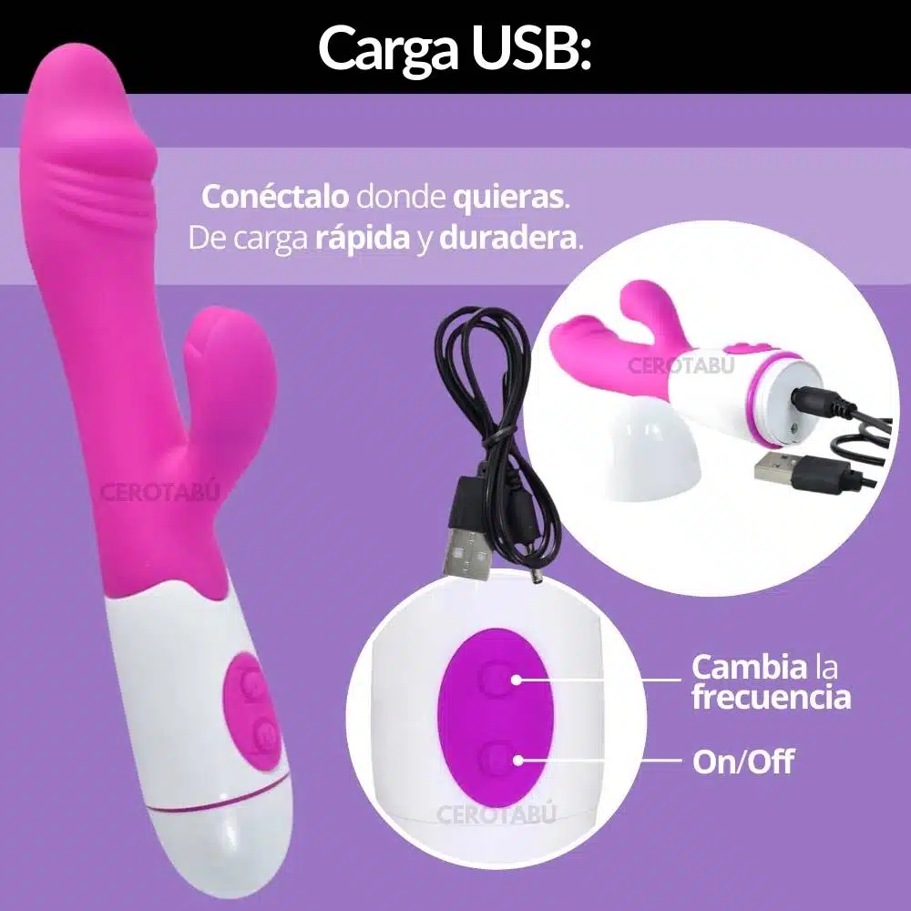 Vibrador Doble Estimulacion Recargable Candry - Imagen 4