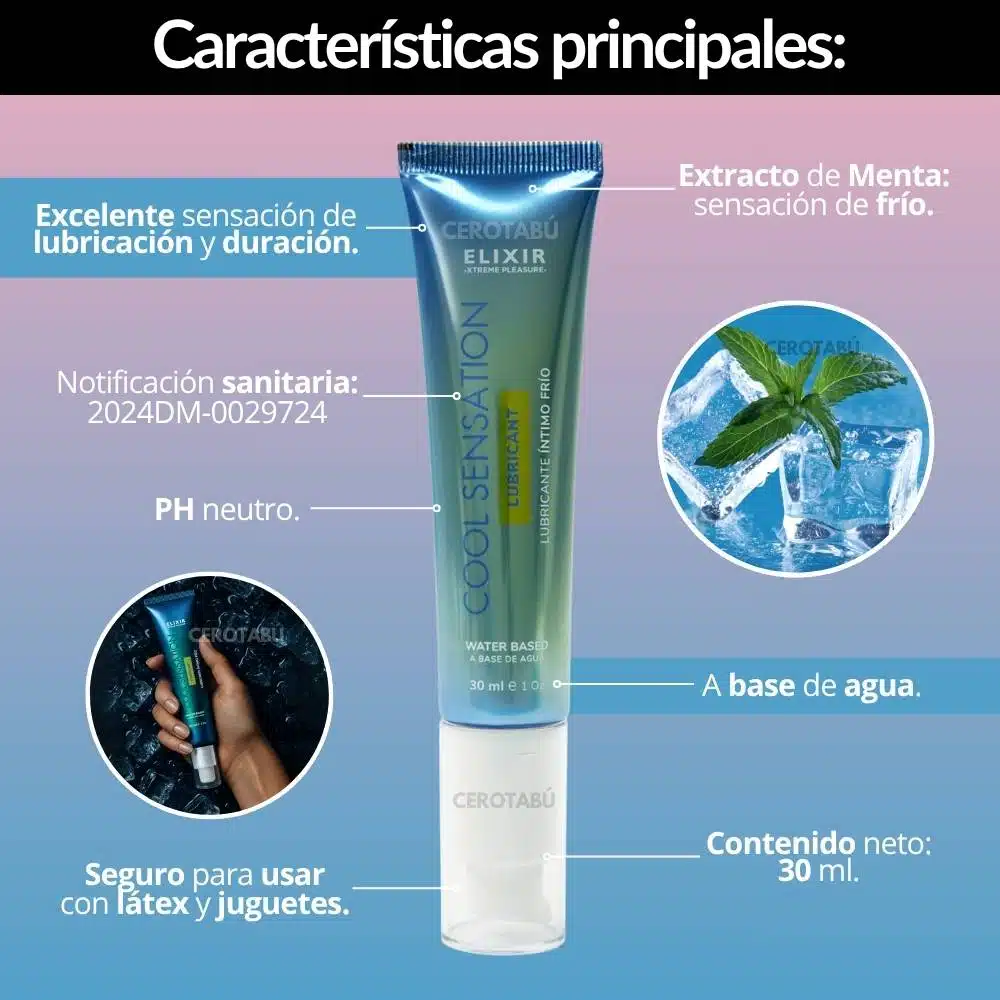 Lubricante Frío Elixir Cool Sensation 30 ml - Imagen 3