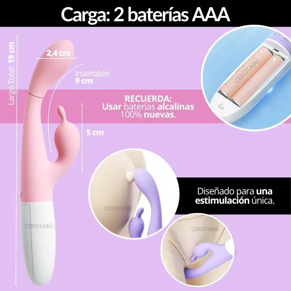 Vibrador Doble Estimulacion Zacarias Bunny - Imagen 4
