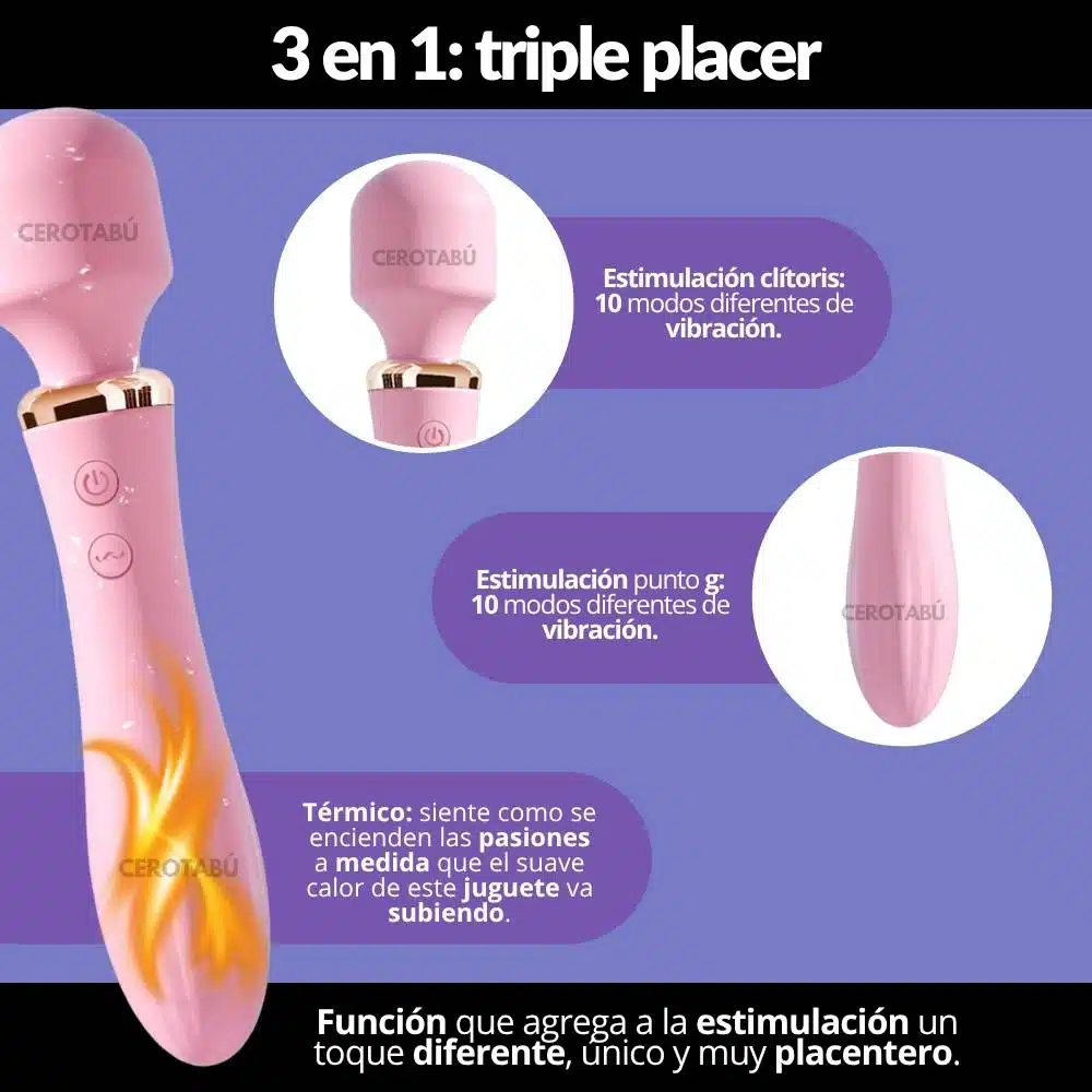Vibrador 2 En 1 Térmico Koke - Imagen 3
