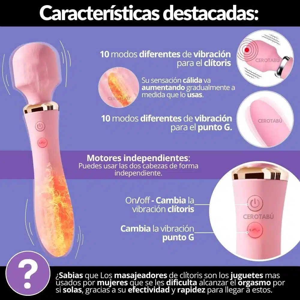 Vibrador 2 En 1 Térmico Koke - Imagen 4
