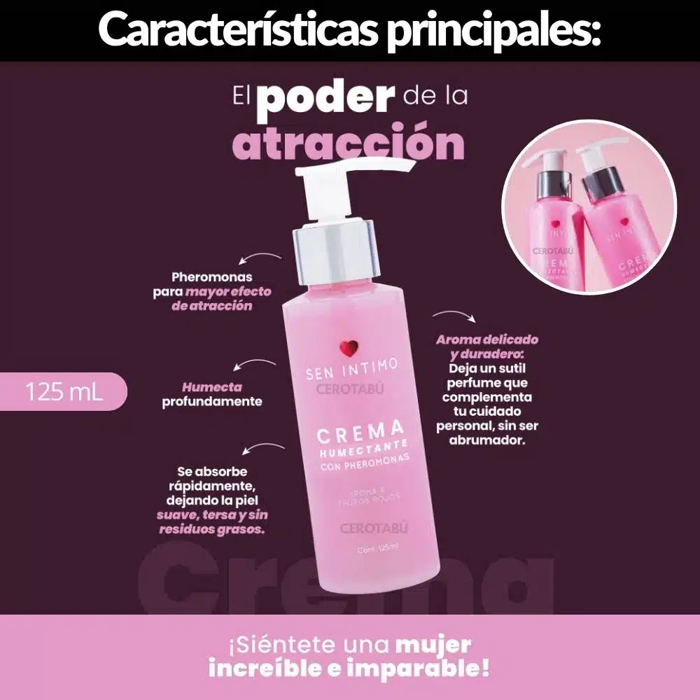 Crema Corporal Con Feromonas Sen Intimo 125 mL - Imagen 3