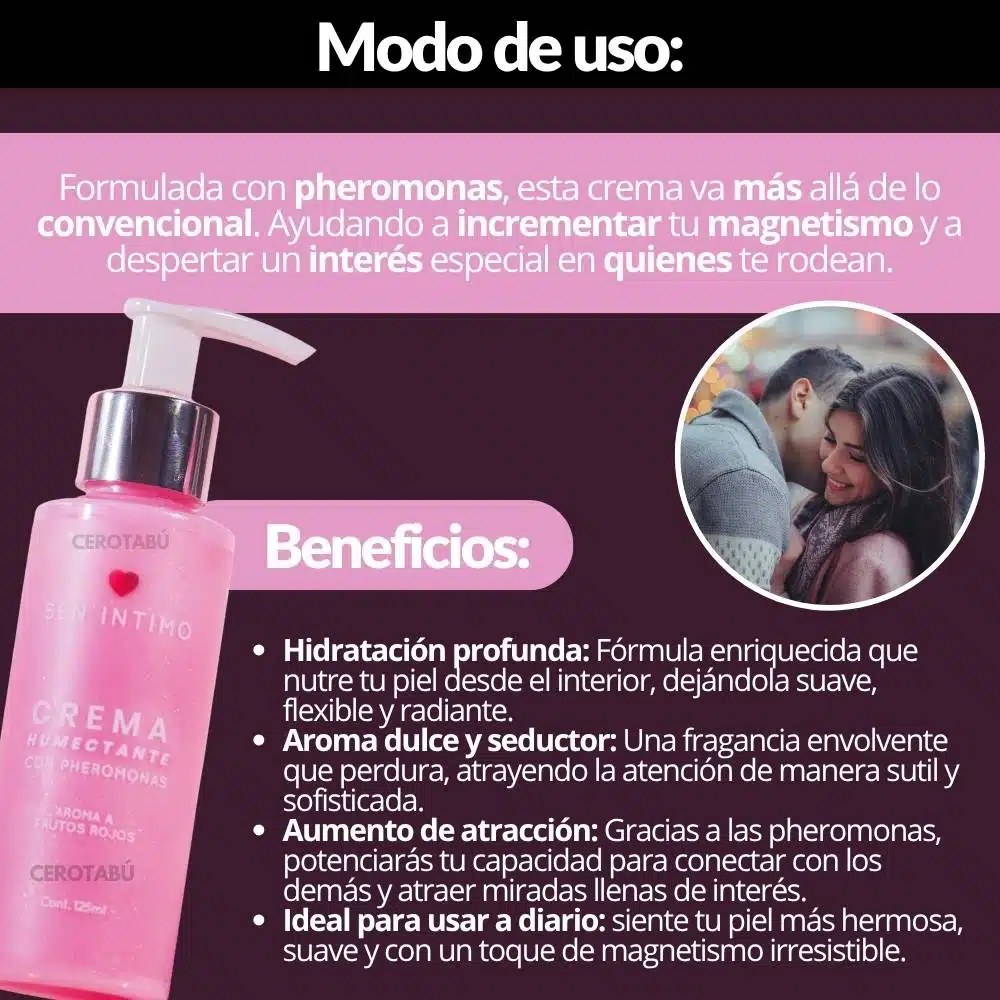 Crema Corporal Con Feromonas Sen Intimo 125 mL - Imagen 5
