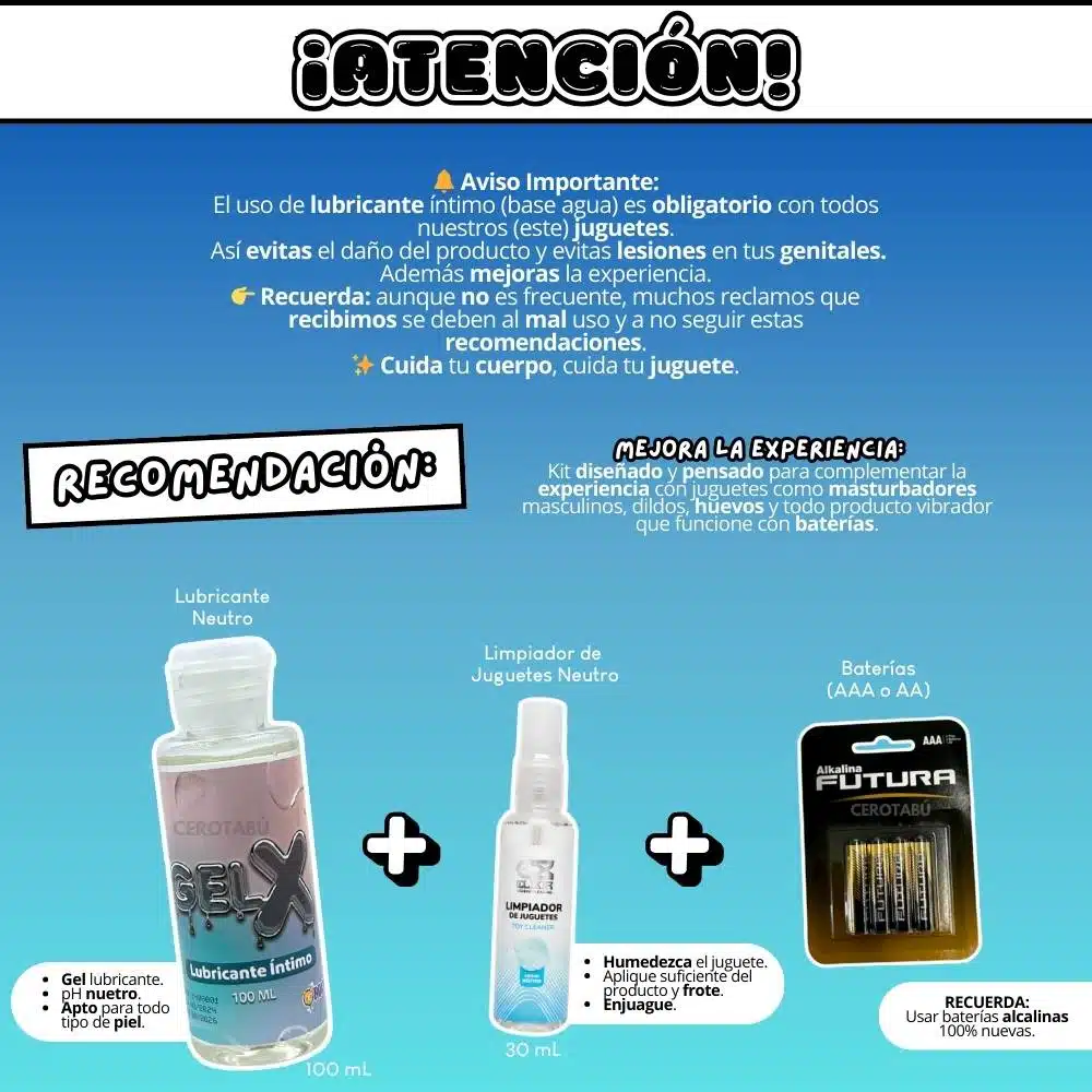 Kit Cuidado Juguetes Sexuales x2 Baterías - Imagen 2