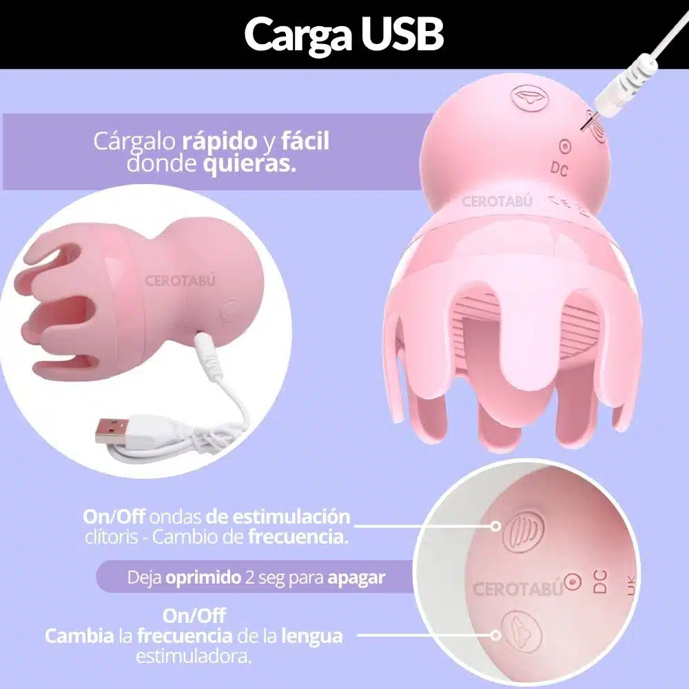 Vibrador 2 En 1 Succionador De Clítoris Octopus - Imagen 4
