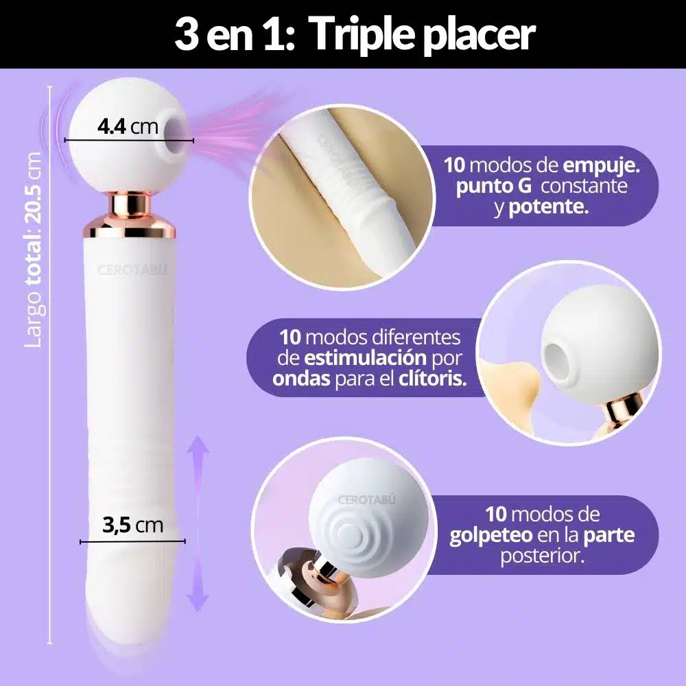 Vibrador Masajeador De Clítoris 3 En 1 Leonel - Imagen 3