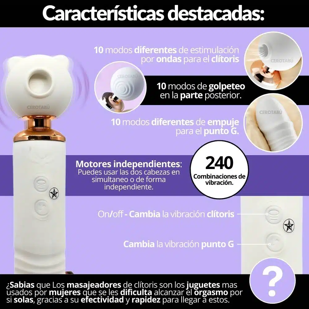 Vibrador Masajeador De Clítoris 3 En 1 Leonel - Imagen 4