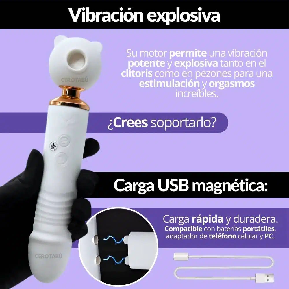 Vibrador Masajeador De Clítoris 3 En 1 Leonel - Imagen 5