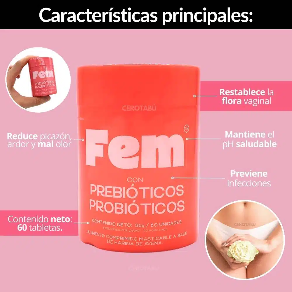 Probióticos Vaginales Fem x60 Unds - Imagen 3