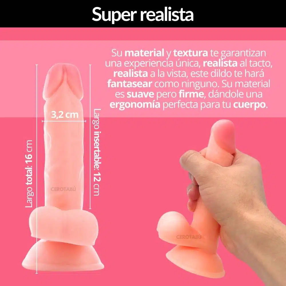 Dildo Realista Adherente 16 cm Julius - Imagen 3