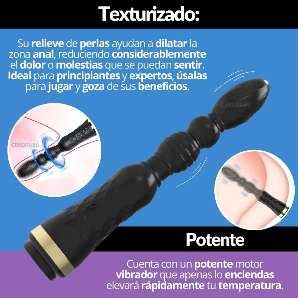 Vibrador Anal Recargable Tiago - Imagen 3