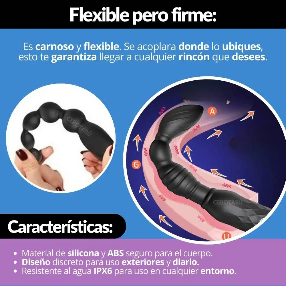 Vibrador Anal Recargable Tiago - Imagen 6