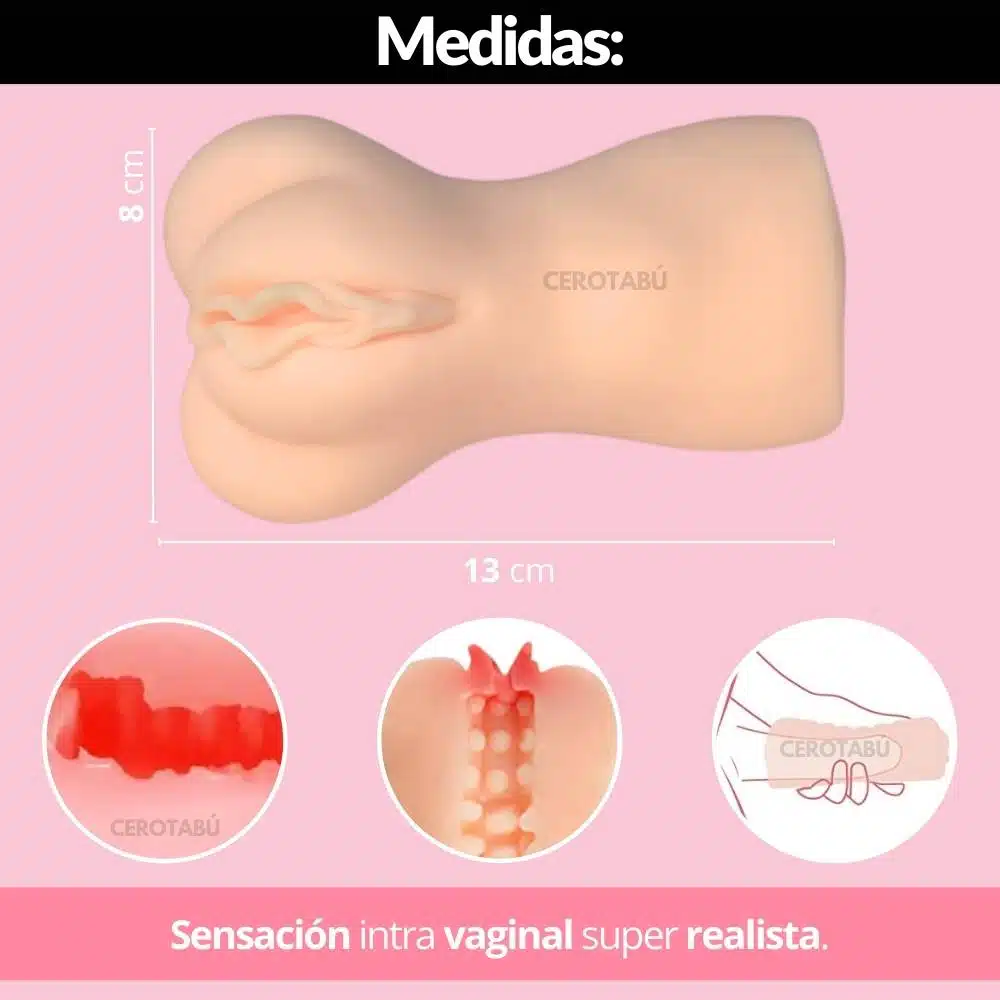 Vagina Realista Masturbador Doble Cavidad Braulia - Imagen 5