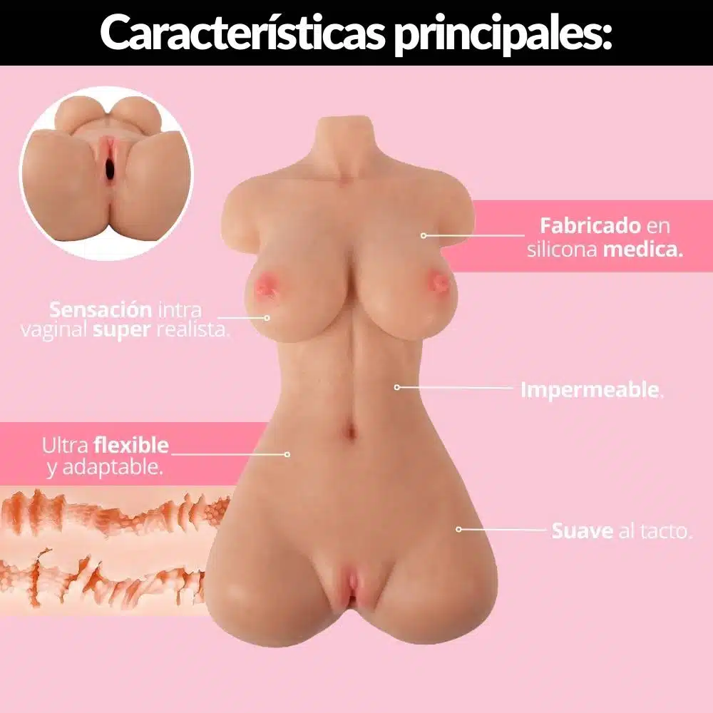 Vagina Realista Torso Madison - Imagen 2
