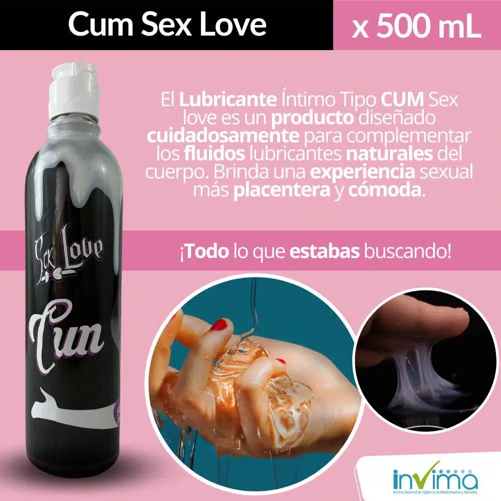 Lubricante Cum Simula Eyaculacion Sex Love 500 mL - Imagen 3