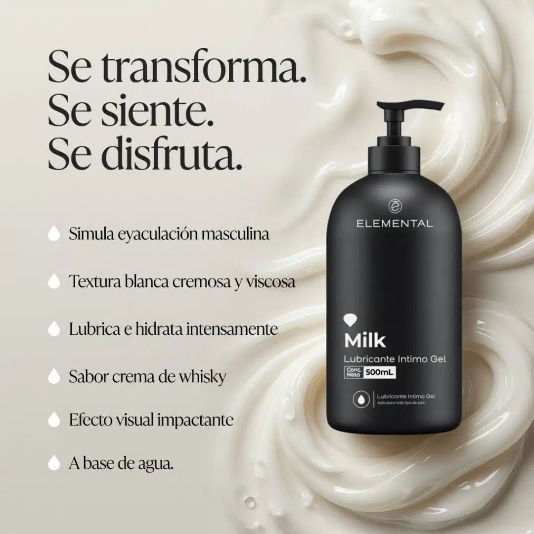 Lubricante Milk 500 mL Saborizado Elemental - Imagen 3