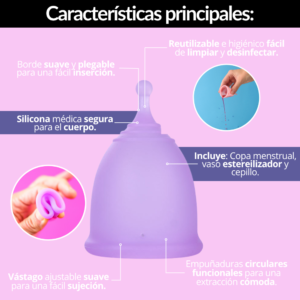 Copa Menstrual Silicona Reutilizable Vaso Esterilizador