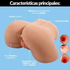 Masturbador Vagina Ano Textura Ultra Flexible