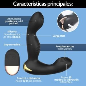 Vibrador Estimulador Anal Prostatico 10 Modos
