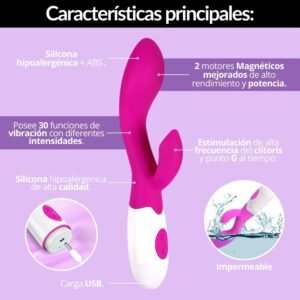 Vibrador Masajeador Doble Estimulacion 2 Motores