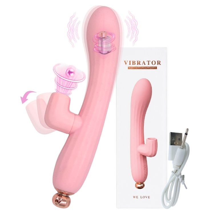 Vibrador Doble Estimulación Succionador De Clítoris